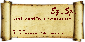 Szécsényi Szalviusz névjegykártya